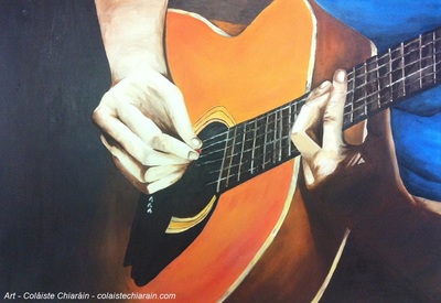 Painting of guitar