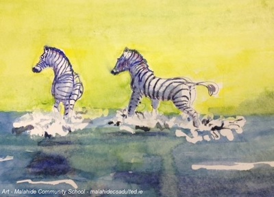 Watercolour Zebras